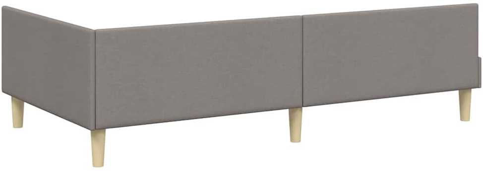 Lova Kampinė lovos konstrukcija Taupe 90 x 200 cm audinys