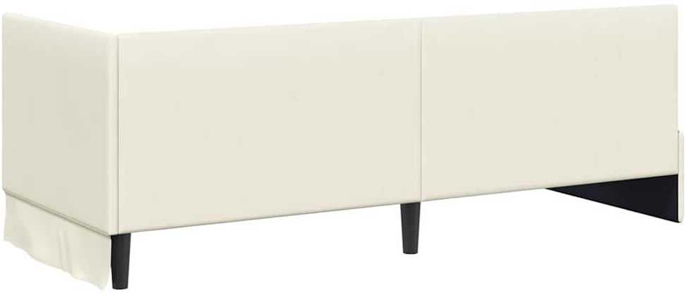 Lova Kampinė lovos konstrukcija Kreminė 80 cm x 200 cm Aksomas