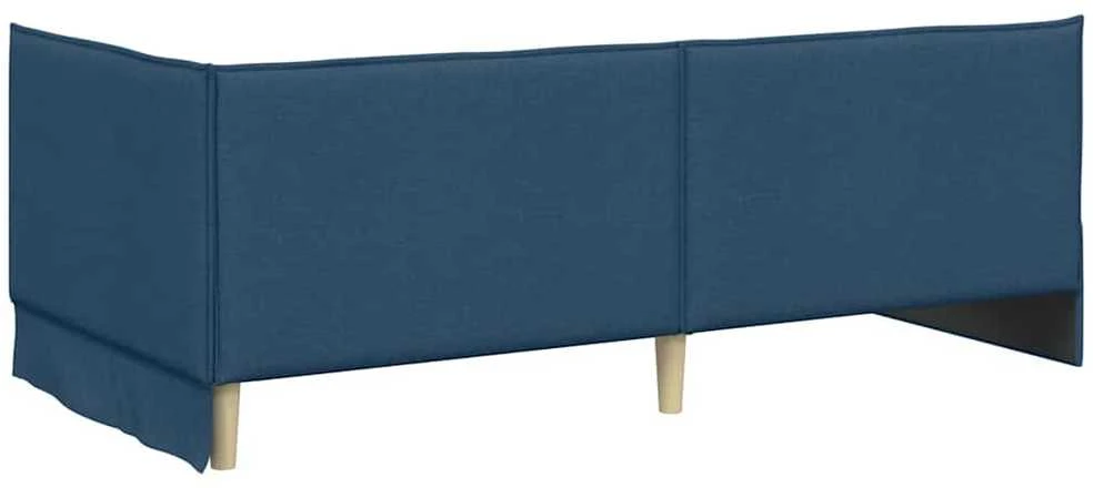 Lova Kampinė lovos konstrukcija Mėlyna 100 x 200 cm audinys