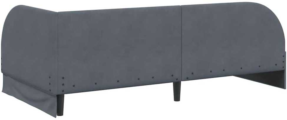 Lova Kampinė lovos konstrukcija Tamsiai pilka 100 cm x 200 cm