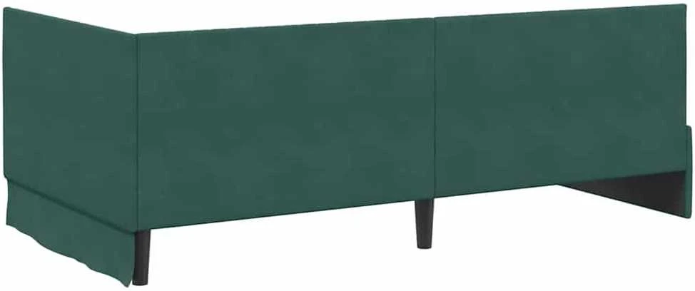 Lova Kampinė lovos konstrukcija Tamsiai žalia 100 cm x 200 cm