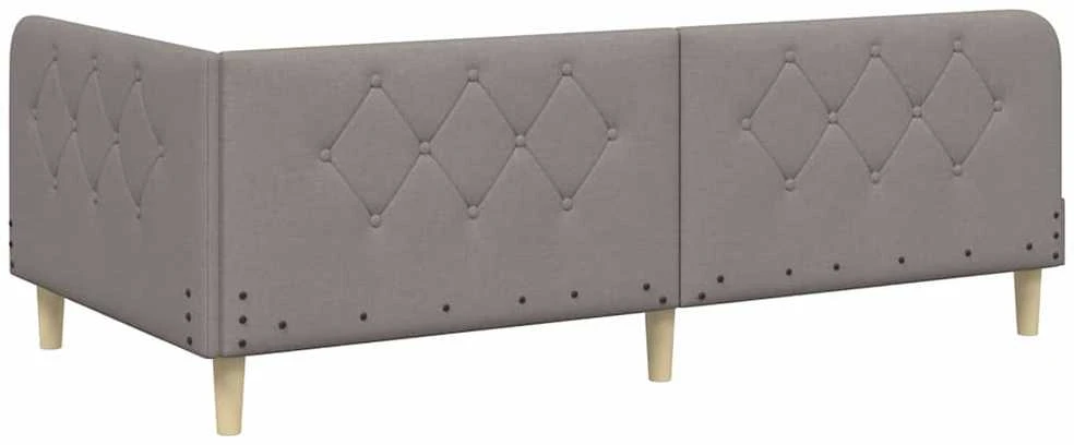 Lova Kampinė lovos konstrukcija Taupe 90 x 200 cm audinys