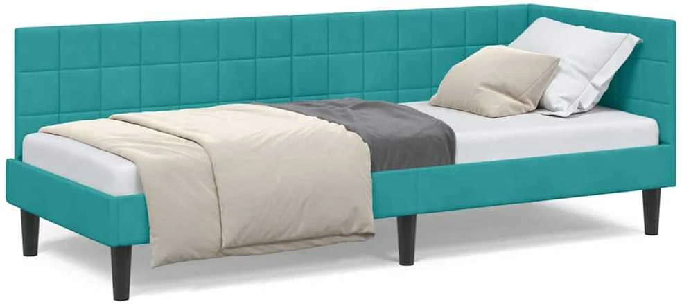 Lova Kampinė lovos konstrukcija Turkio 80 cm x 200 cm Aksomas
