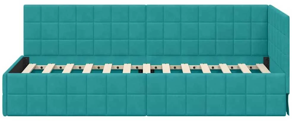 Lova Kampinė lovos konstrukcija Turkio 80 cm x 200 cm Aksomas