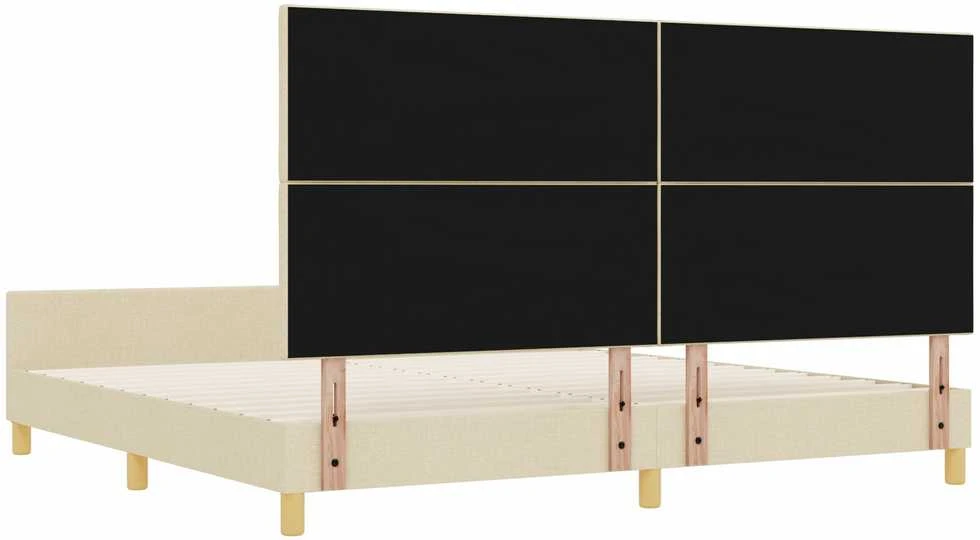 Lovos rėmas su galvūgalio Kreminė 200 x 200 cm audinys