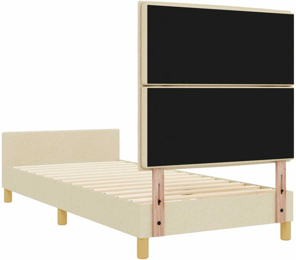 Lova Lovos rėmas su galvūgalio Kreminė 100 x 200 cm audinys