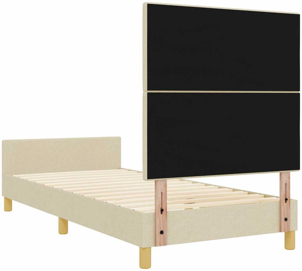 Lova Lovos rėmas su galvūgalio Kreminė 90 x 200 cm audinys