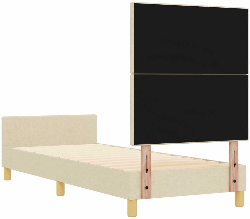 Lova Lovos rėmas su galvūgalio Kreminė 80 x 200 cm audinys