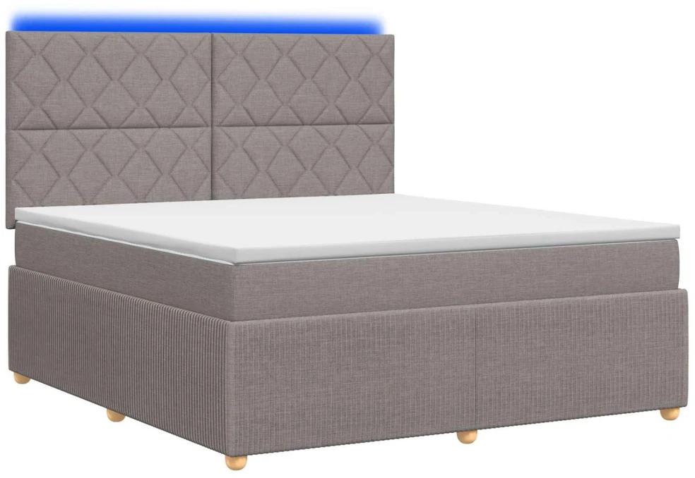 Lova LED lovos čiužinys su LED apšvietimu Taupe 140 x 200 cm Audinys