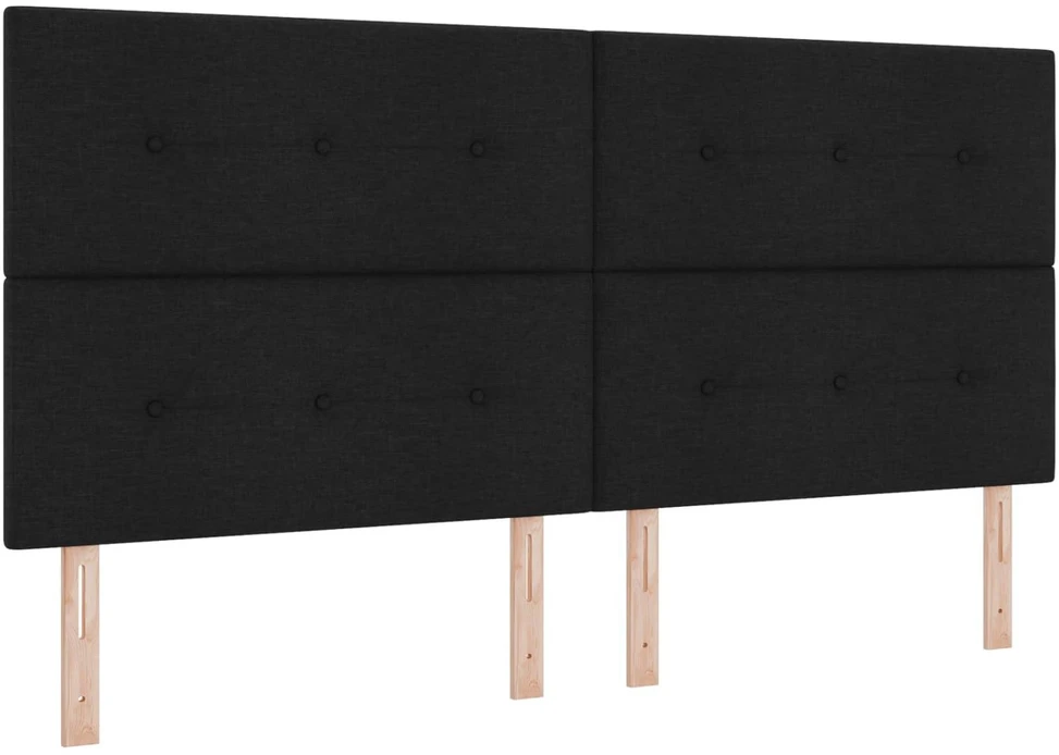 Lova LED lovos čiužinys su LED apšvietimu Juoda 200 x 200 cm Audinys