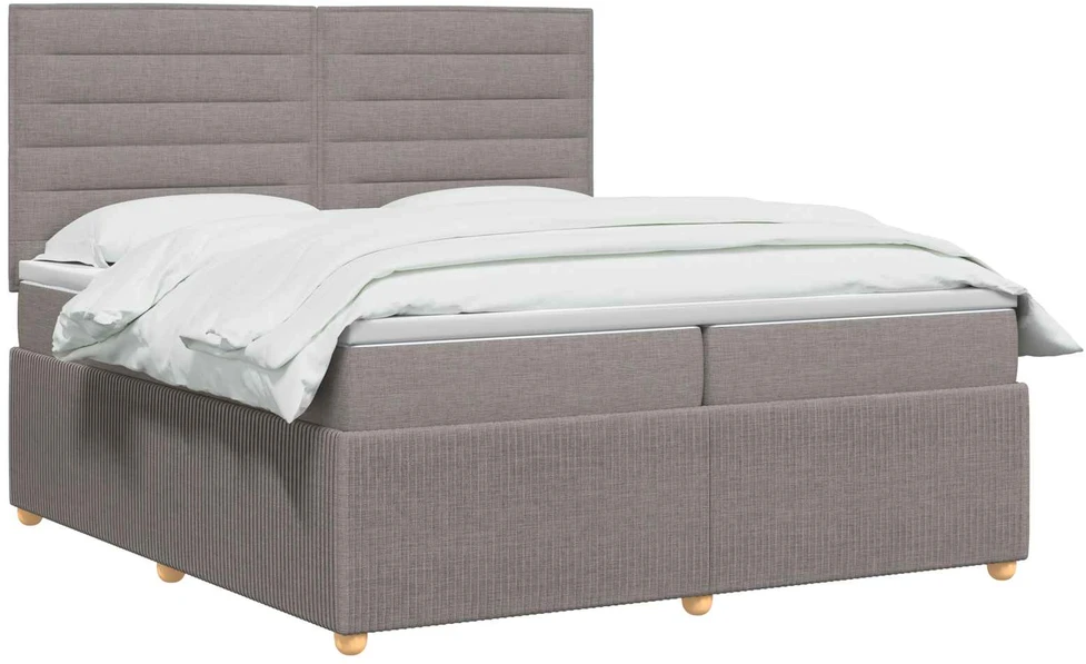 Lova LED lovos čiužinys su LED apšvietimu Taupe 200 x 200 cm Audinys
