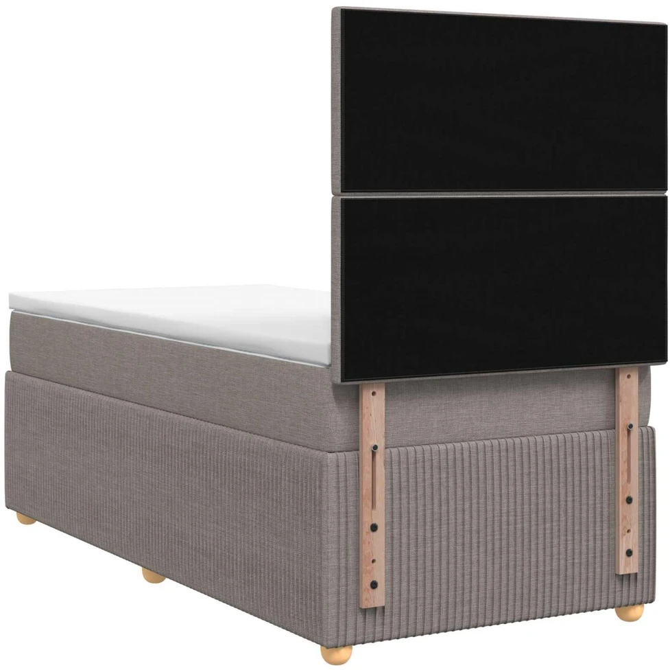 Lova LED lovos čiužinys su LED apšvietimu Taupe 90 x 200 cm Audinys