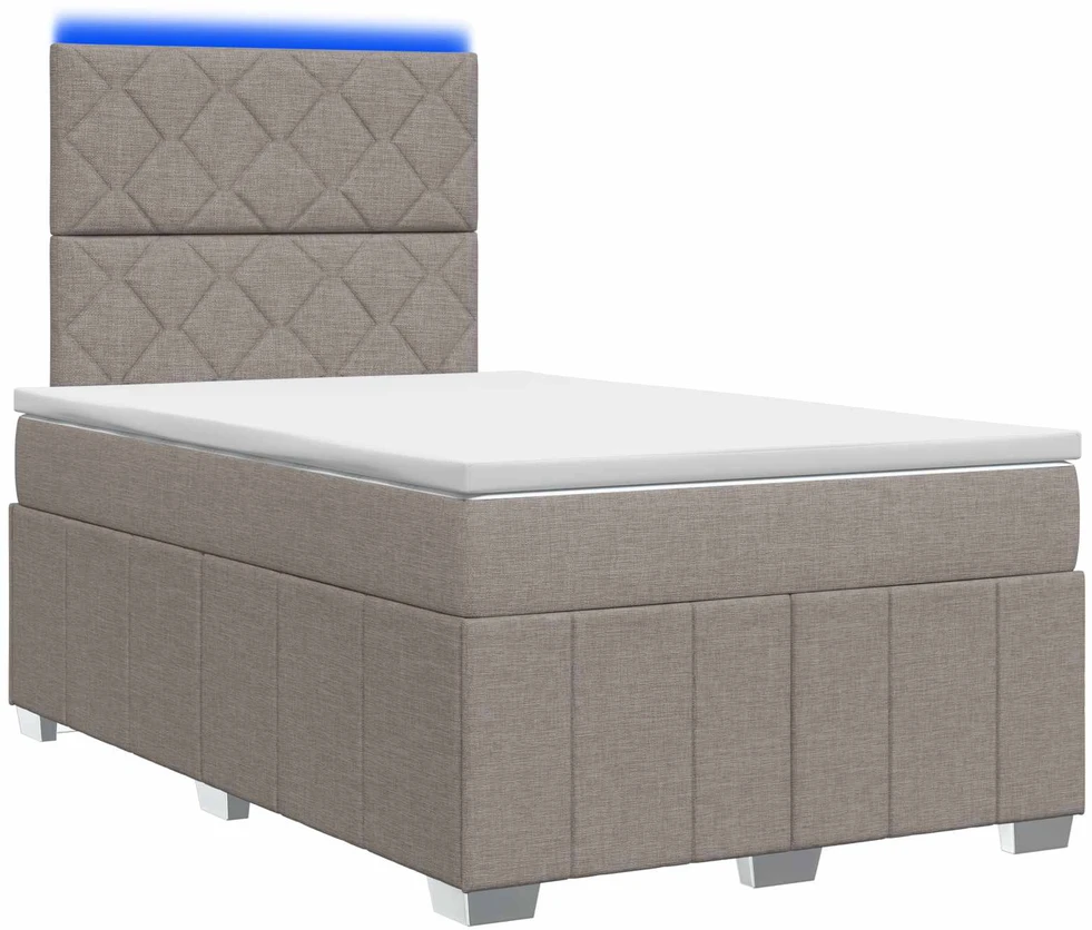 Lova LED lovos čiužinys su LED apšvietimu Taupe 120 x 190 cm Audinys