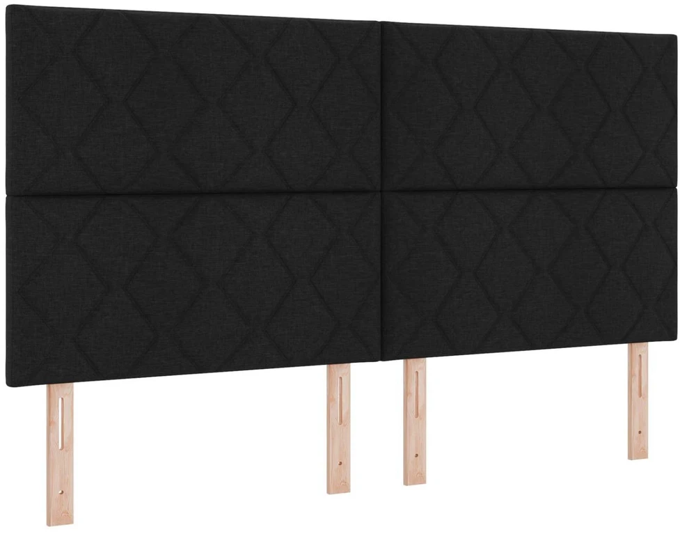 Lova LED lovos čiužinys su LED apšvietimu Juoda 160 x 200 cm Audinys
