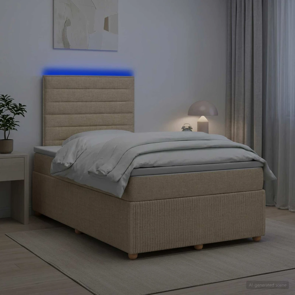 Lova LED lovos čiužinys su LED apšvietimu Kreminė 120 x 190 cm