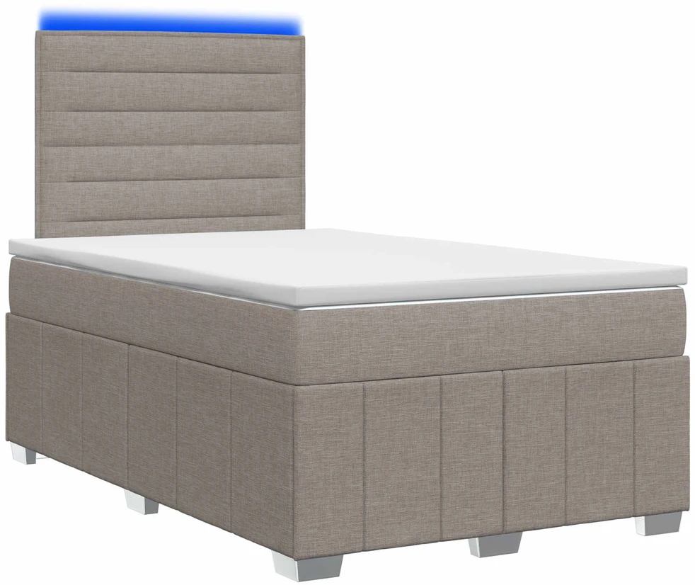 Lova LED lovos čiužinys su LED apšvietimu Taupe 120 x 190 cm Audinys