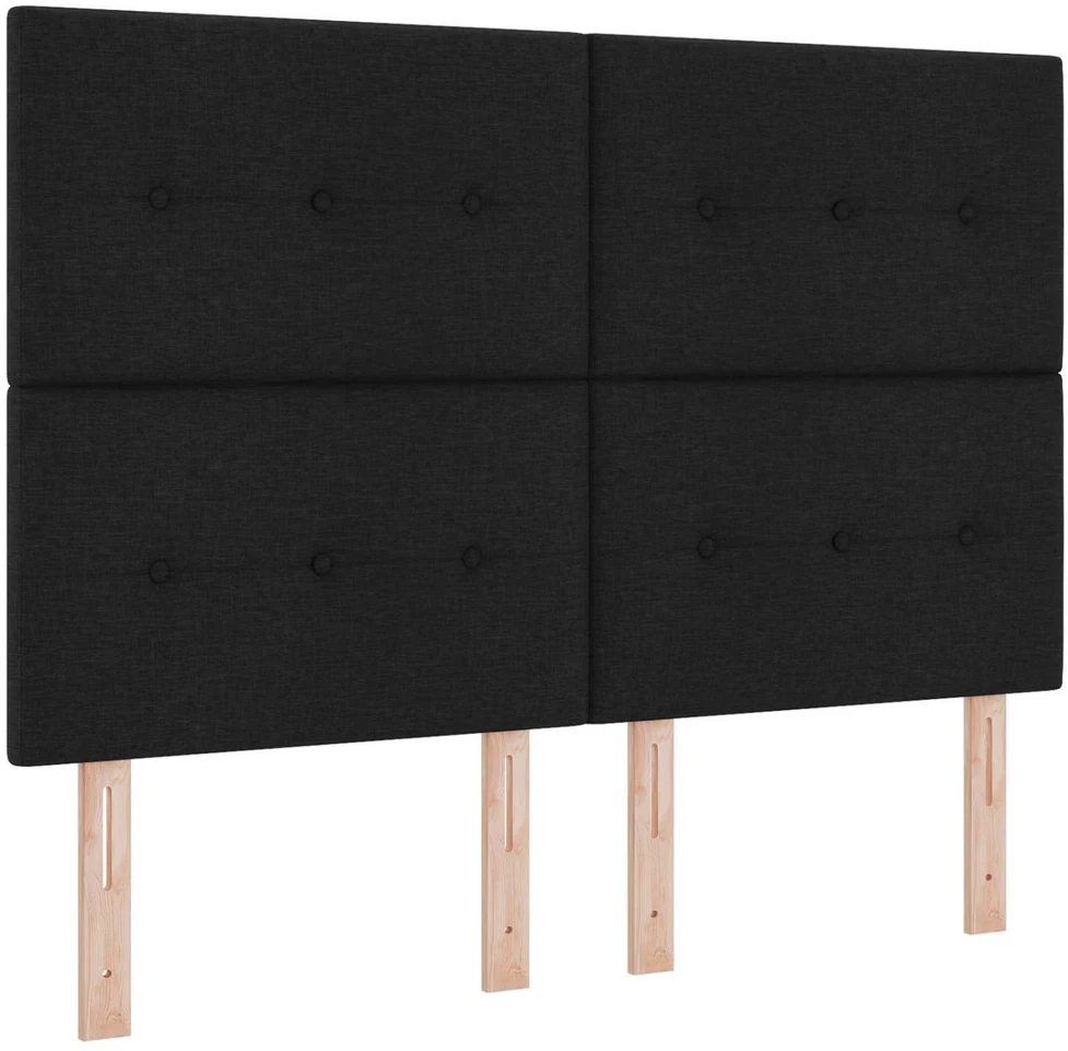 Lova LED lovos čiužinys su LED apšvietimu Juoda 140 x 190 cm Audinys