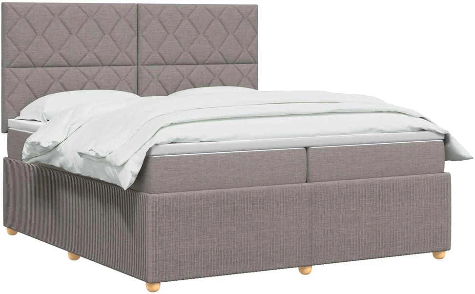 Lova LED lovos čiužinys su LED apšvietimu Taupe 200 x 200 cm Audinys