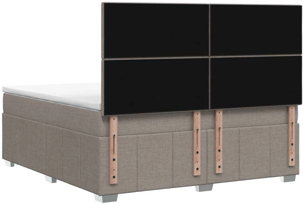 Lova LED lovos čiužinys su LED apšvietimu Taupe 160 x 200 cm Audinys