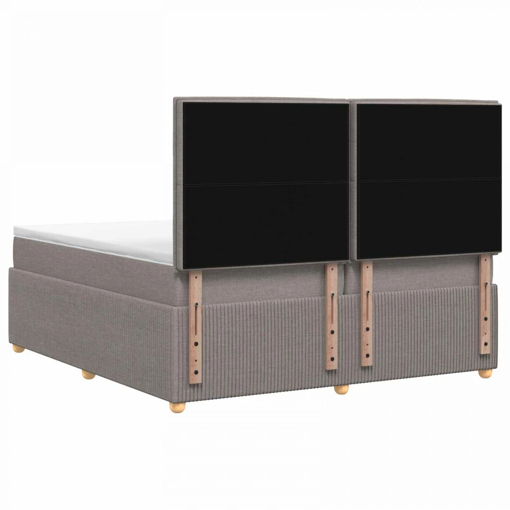 Lova LED lovos čiužinys su LED apšvietimu Taupe 200 x 200 cm Audinys