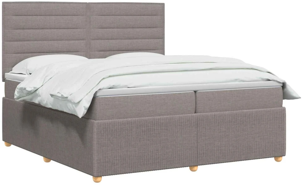 Lova LED lovos čiužinys su LED apšvietimu Taupe 200 x 200 cm Audinys