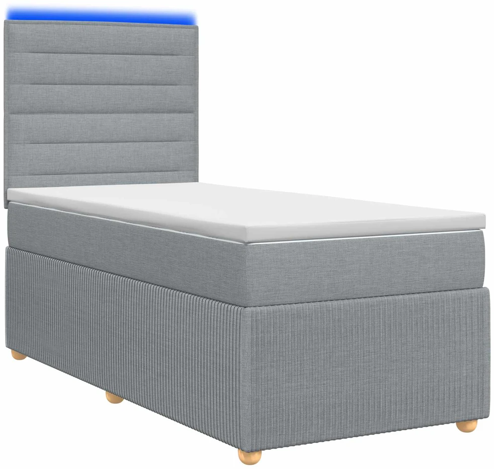Lova LED lovos čiužinys su LED apšvietimu Šviesiai pilka 90 x 200 cm