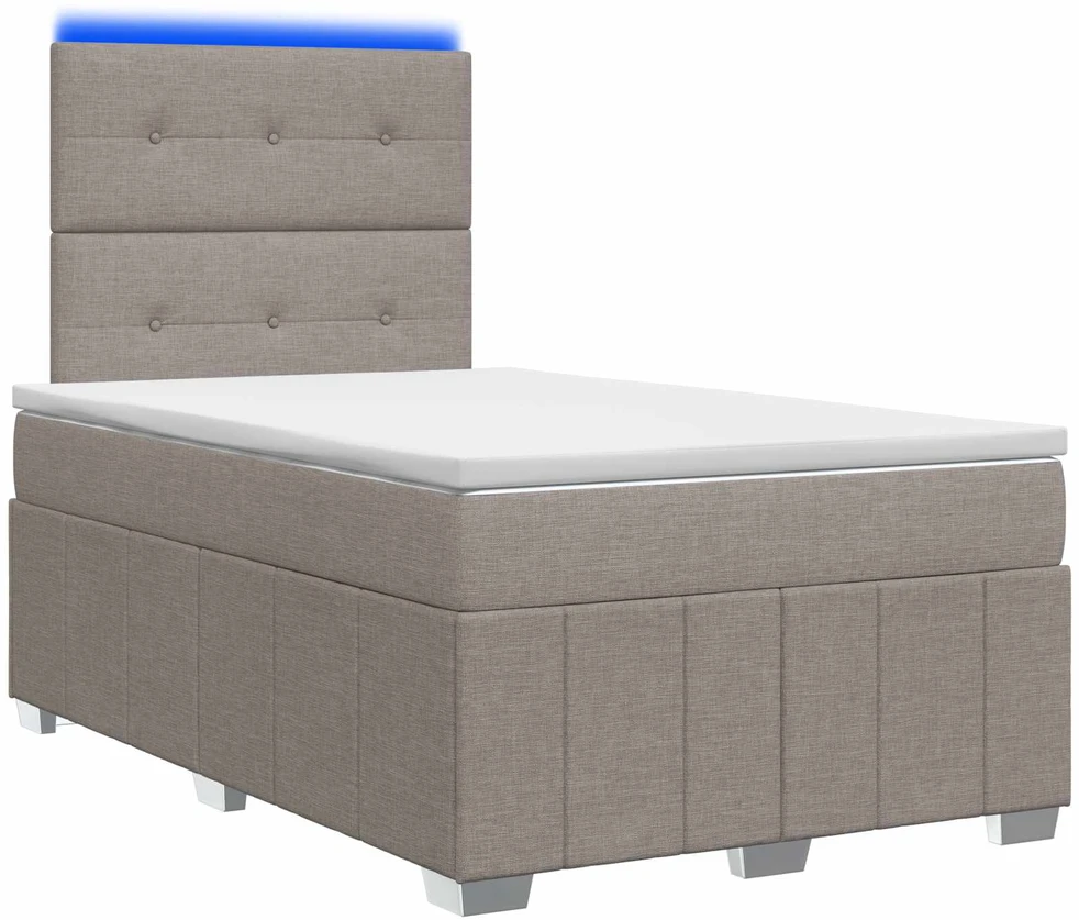 Lova LED lovos čiužinys su LED apšvietimu Taupe 120 x 190 cm Audinys
