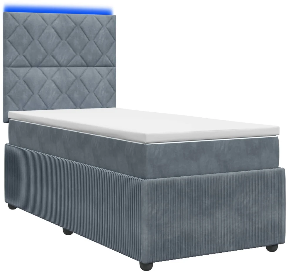 Lova LED lovos čiužinys su LED apšvietimu Tamsiai pilka 100 x 200 cm