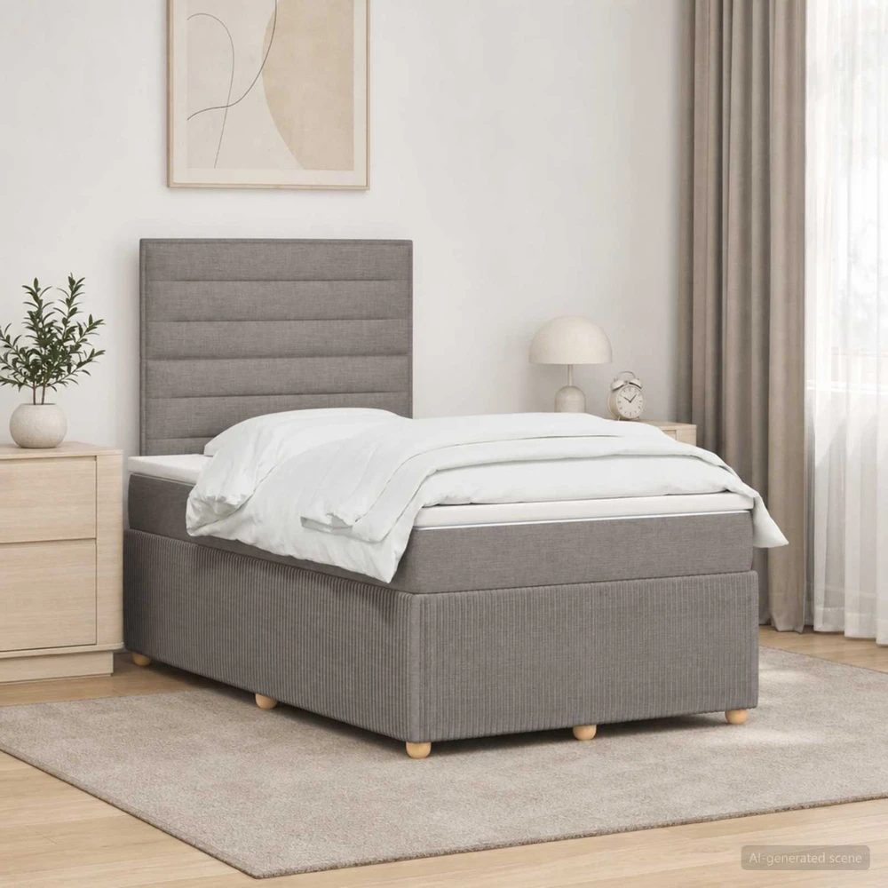 Lova LED lovos čiužinys su LED apšvietimu Taupe 120 x 190 cm Audinys