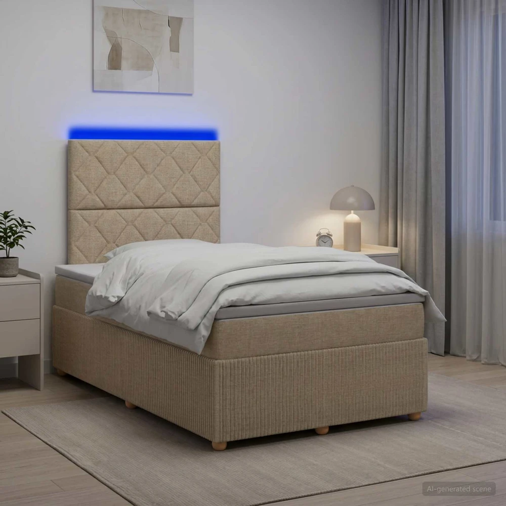 Lova LED lovos čiužinys su LED apšvietimu Kreminė 120 x 200 cm