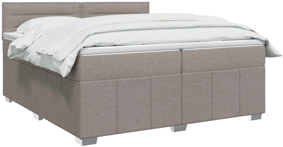 Lova LED lovos čiužinys su LED apšvietimu Taupe 200 x 200 cm Audinys
