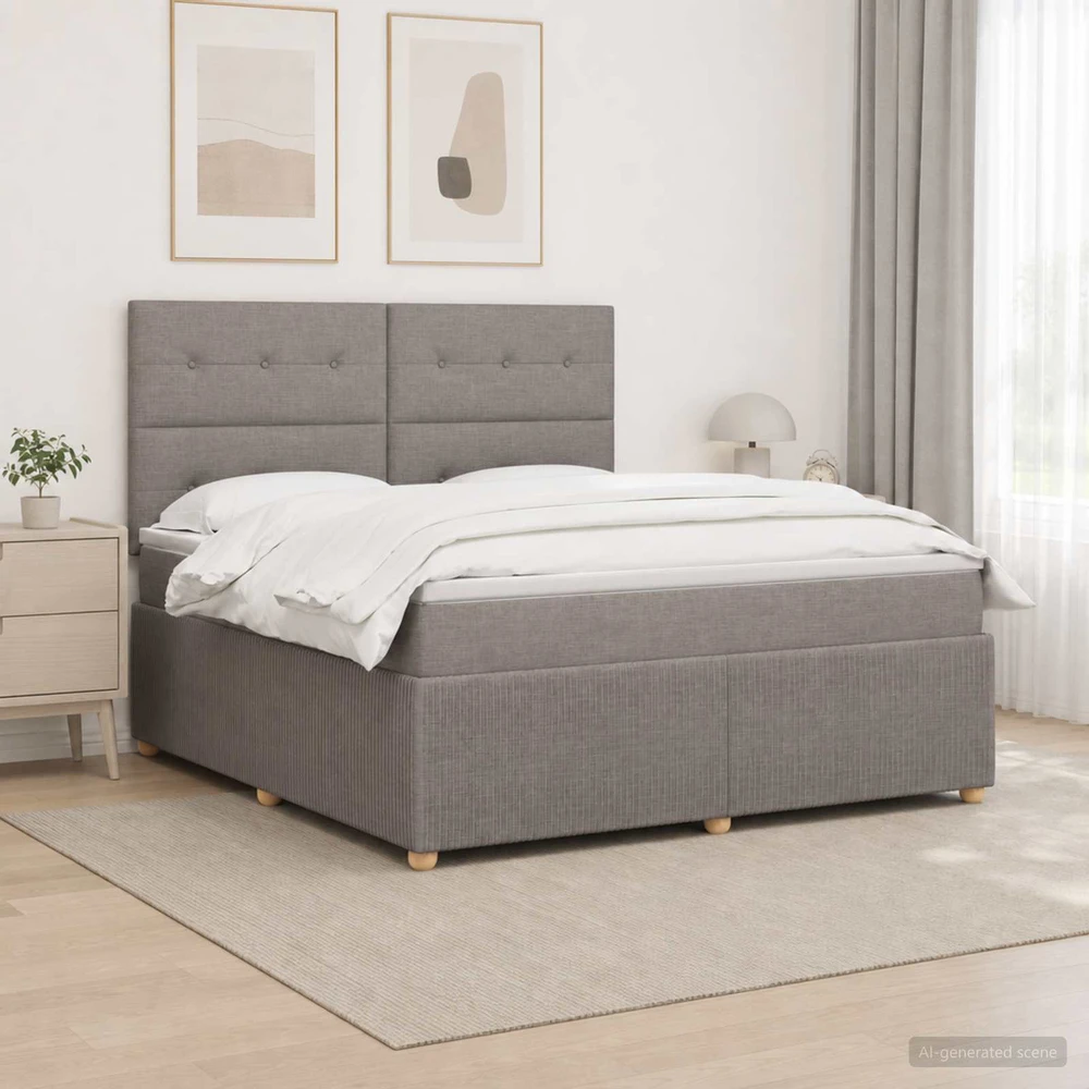 Lova LED lovos čiužinys su LED apšvietimu Taupe 180 x 200 cm Audinys