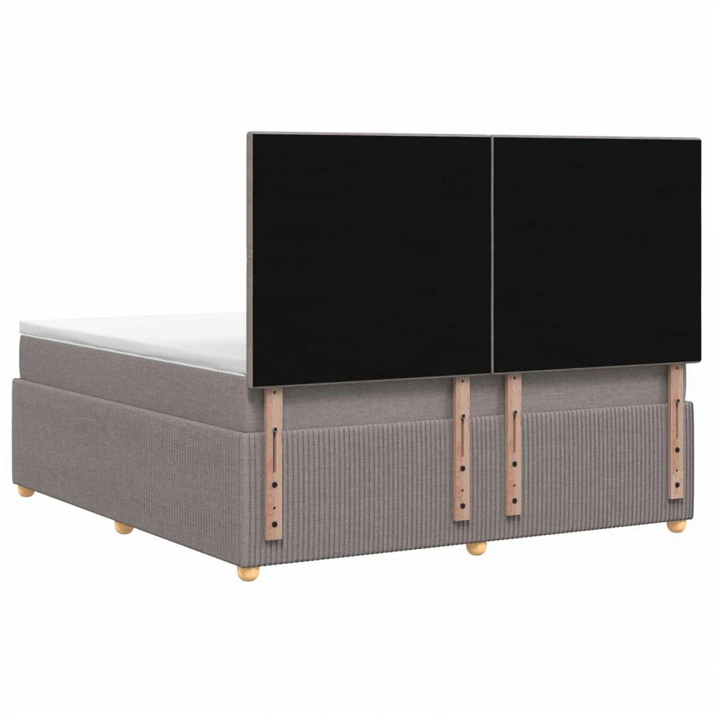Lova LED lovos čiužinys su LED apšvietimu Taupe 140 x 200 cm Audinys