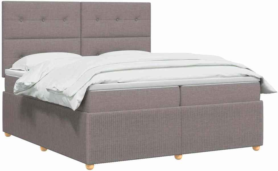 Lova LED lovos čiužinys su LED apšvietimu Taupe 200 x 200 cm Audinys