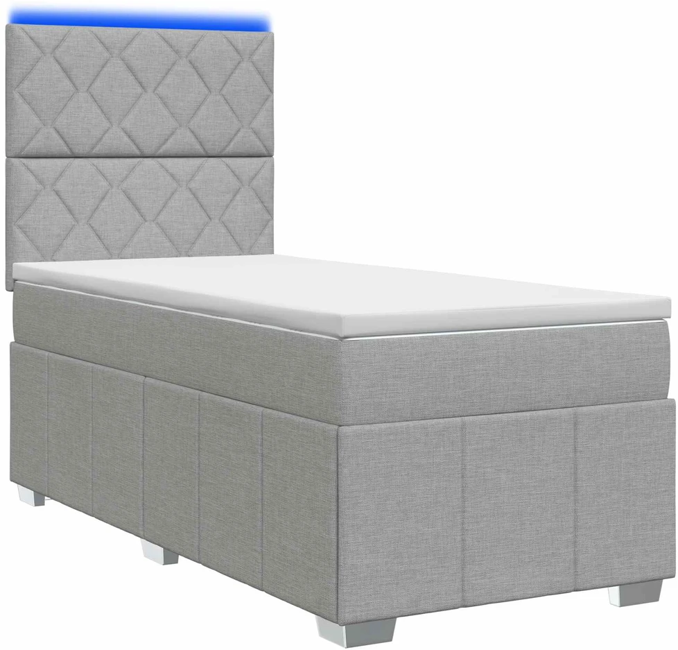 Lova LED lovos čiužinys su LED apšvietimu Šviesiai pilka 80 x 200 cm