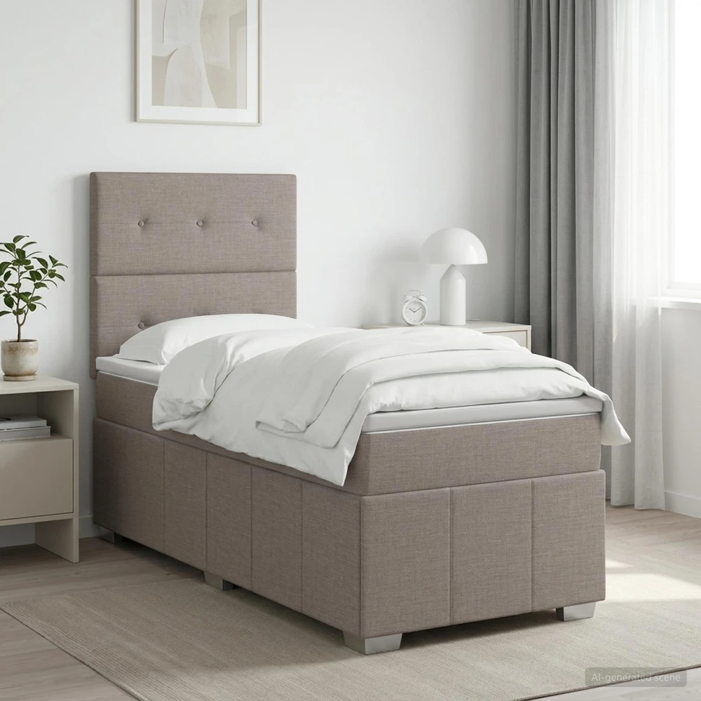 Lova LED lovos čiužinys su LED apšvietimu Taupe 90 x 200 cm Audinys