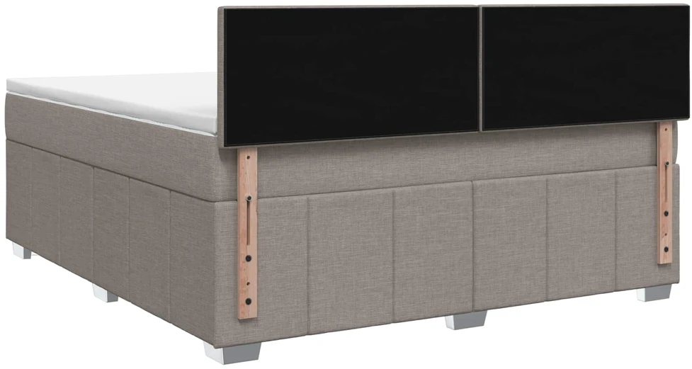 Lova LED lovos čiužinys su LED apšvietimu Taupe 180 x 200 cm Audinys