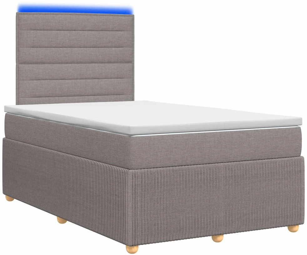 Lova LED lovos čiužinys su LED apšvietimu Taupe 120 x 190 cm Audinys