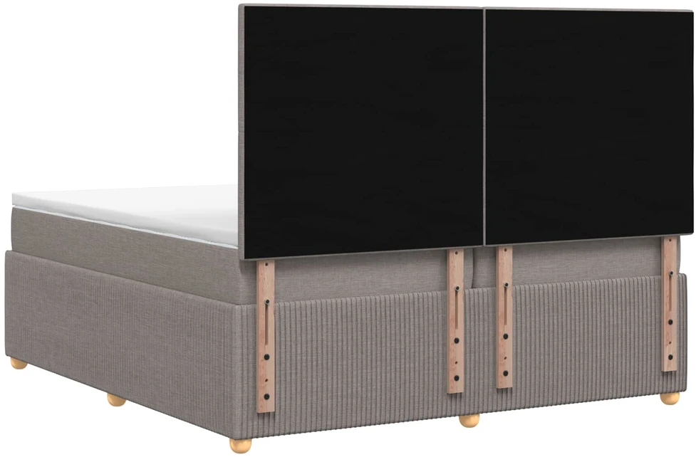 Lova LED lovos čiužinys su LED apšvietimu Taupe 200 x 200 cm Audinys