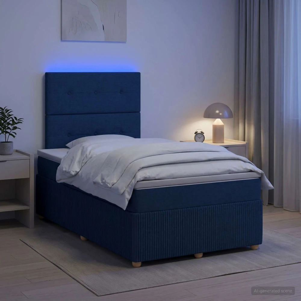 Lova LED lovos čiužinys su LED apšvietimu Mėlyna 120 x 190 cm