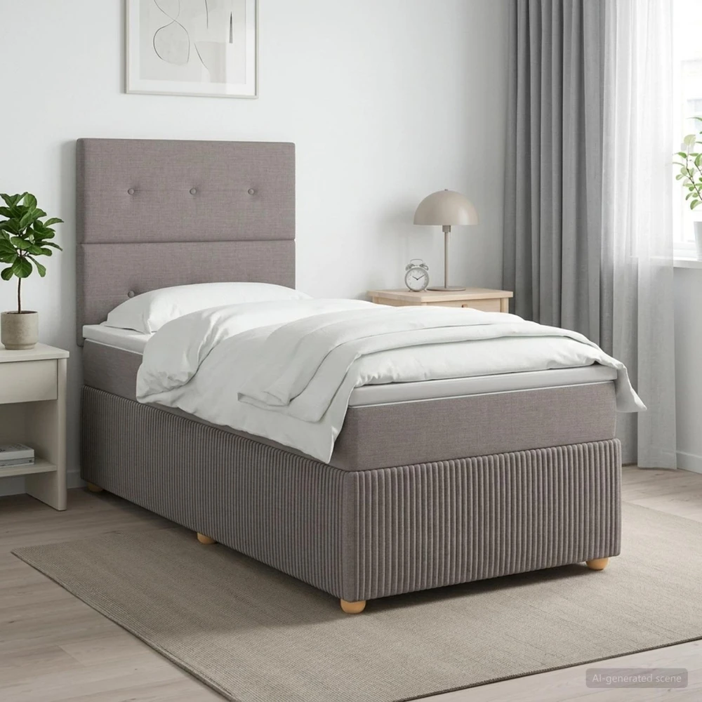 Lova LED lovos čiužinys su LED apšvietimu Taupe 80 x 200 cm Audinys