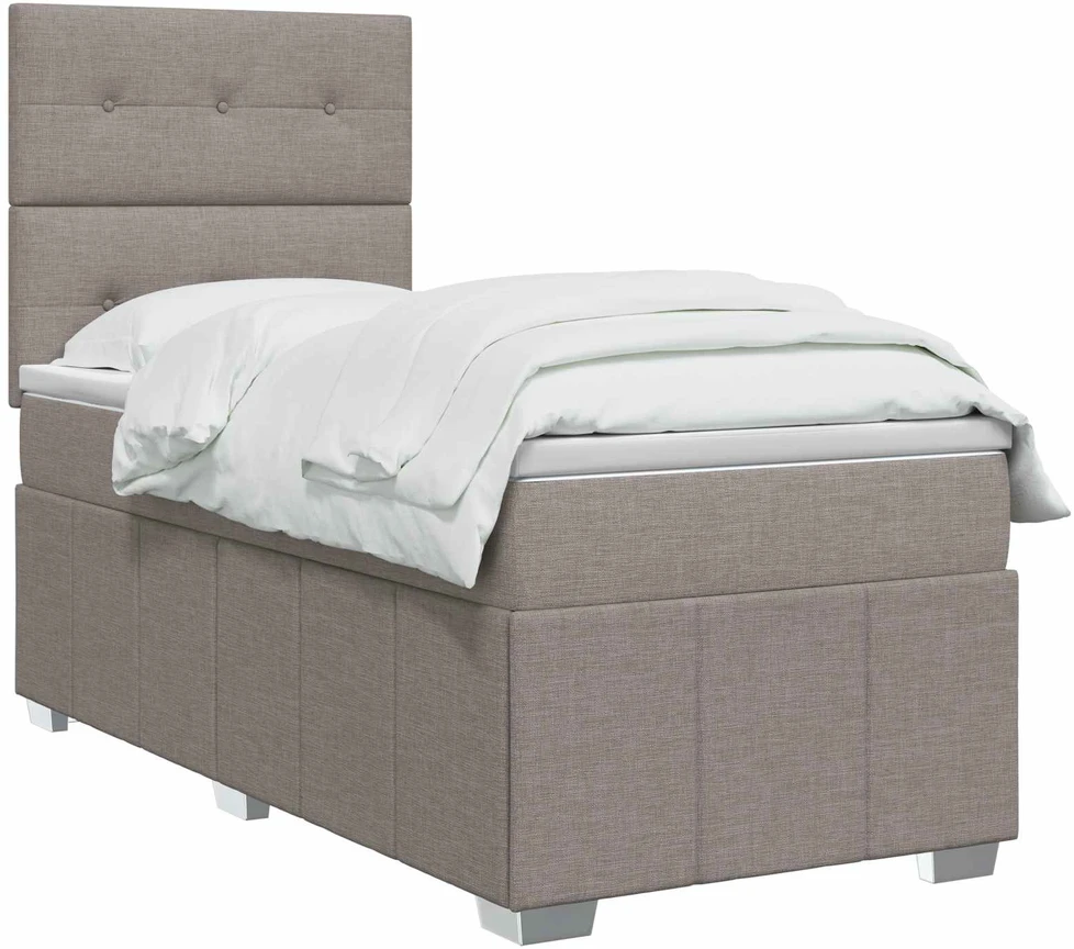 Lova LED lovos čiužinys su LED apšvietimu Taupe 90 x 200 cm Audinys