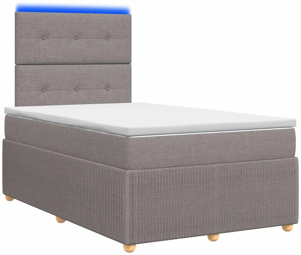 Lova LED lovos čiužinys su LED apšvietimu Taupe 120 x 190 cm Audinys