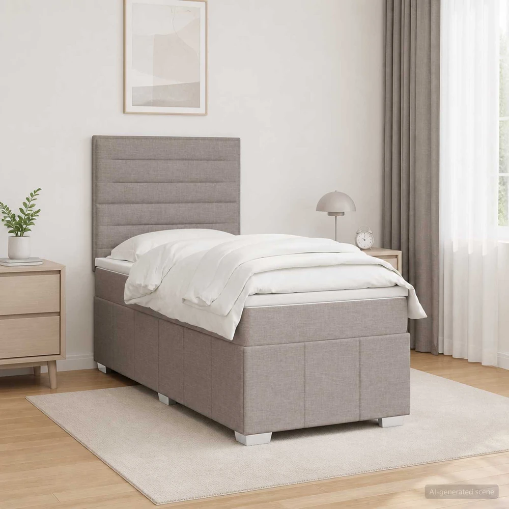 Lova LED lovos čiužinys su LED apšvietimu Taupe 100 x 200 cm Audinys