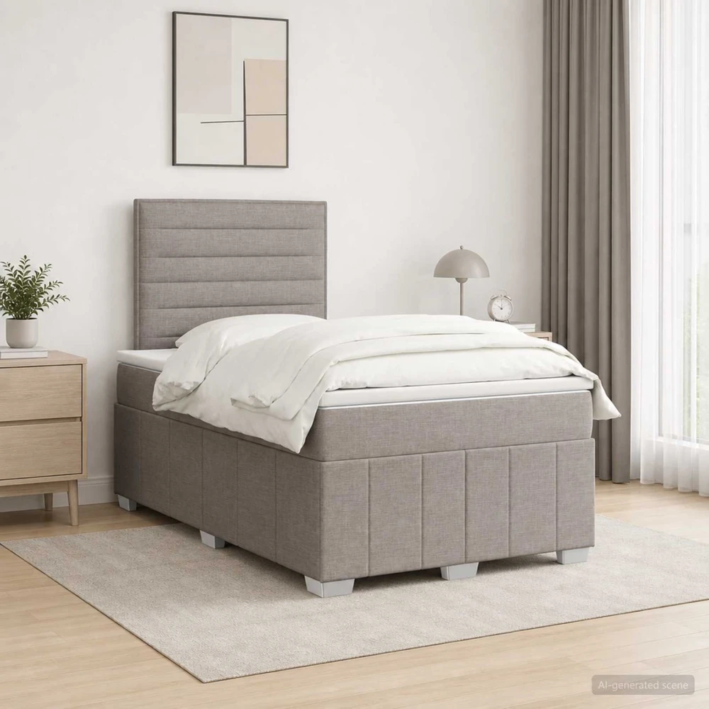 Lova LED lovos čiužinys su LED apšvietimu Taupe 120 x 190 cm Audinys