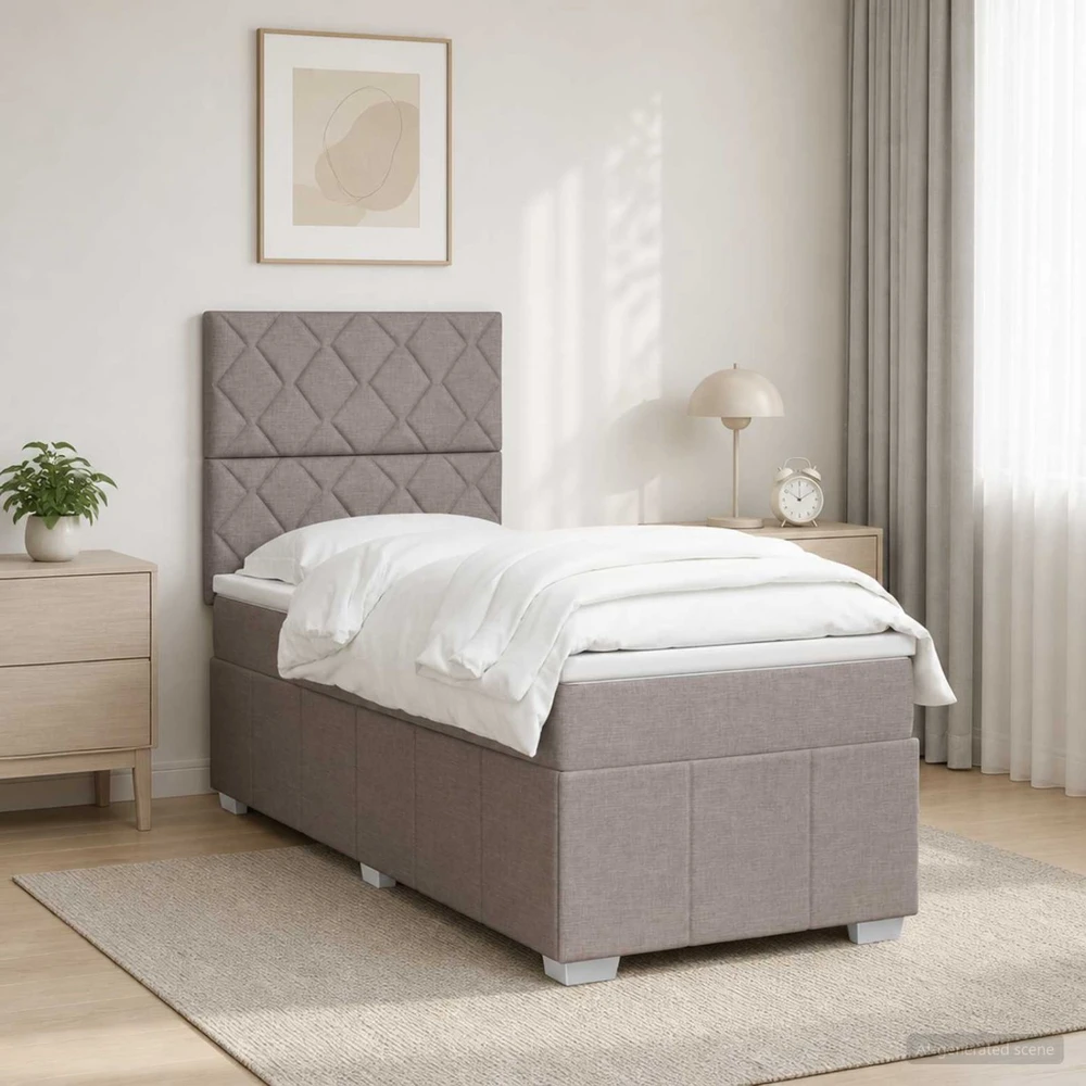 Lova LED lovos čiužinys su LED apšvietimu Taupe 100 x 200 cm Audinys