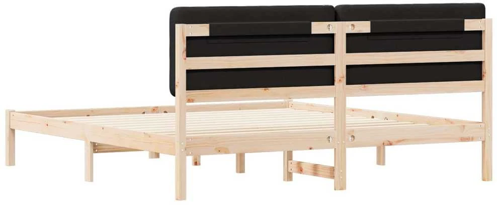 Lovo rėmas su apmuštu galvūgaliu Juoda 200 x 200 cm