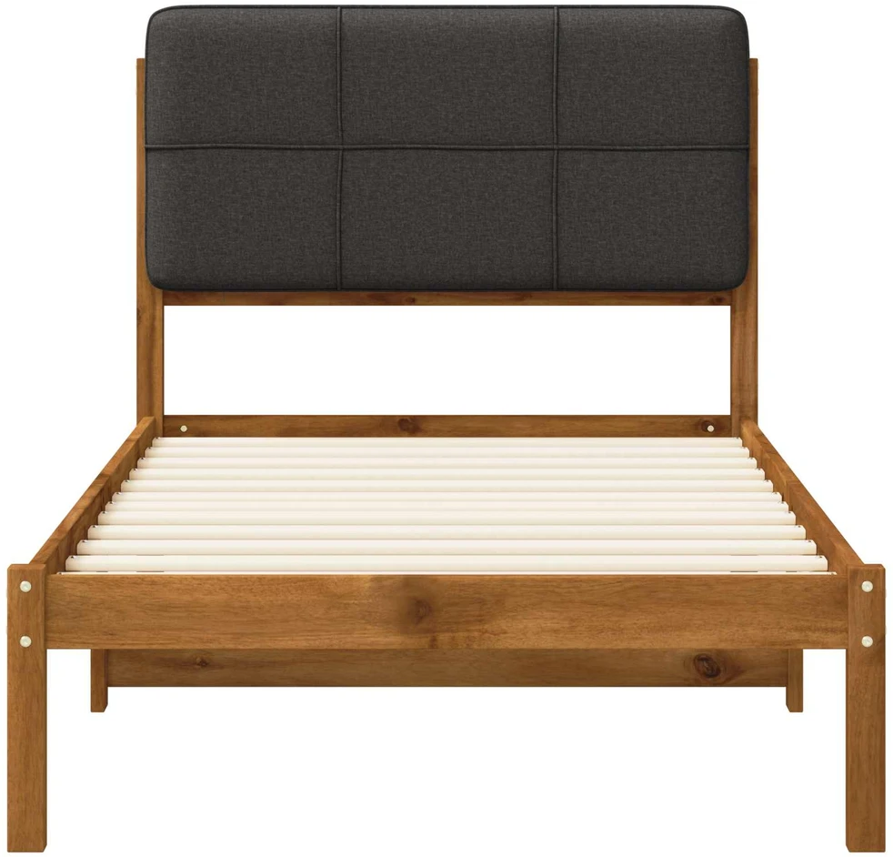 Lova Lovo rėmas su apmuštu galvūgaliu Natūrali ir tamsiai pilka