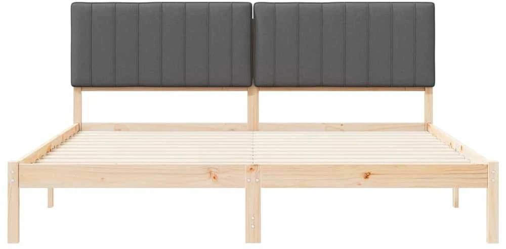 Lovo rėmas su apmuštu galvūgaliu Tamsiai pilka 180 x 200 cm