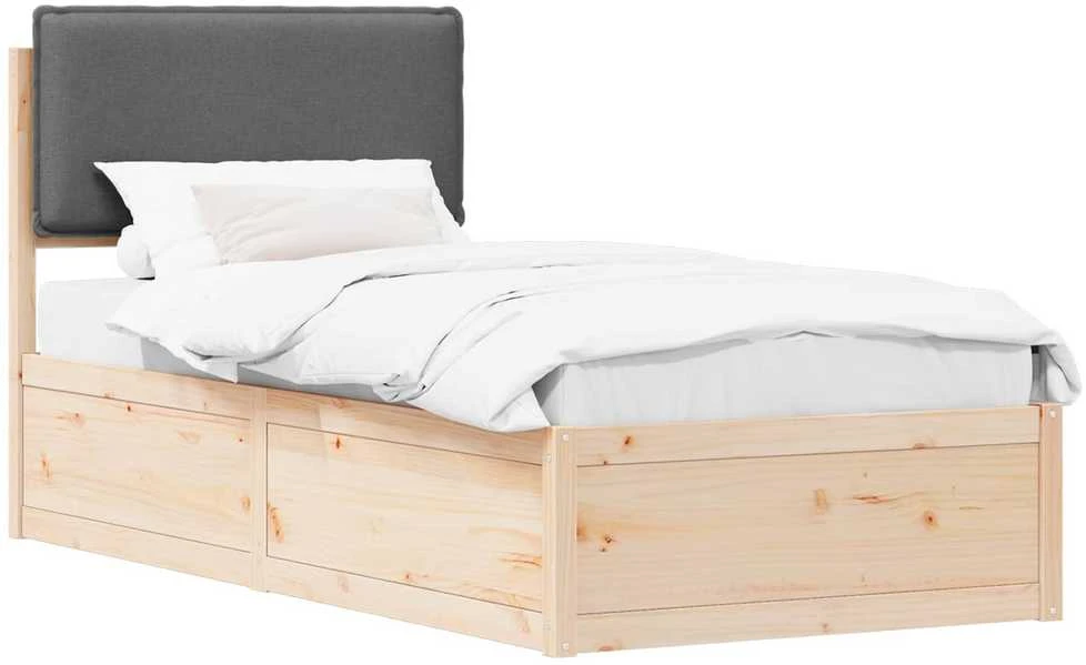 Lova Lovo rėmas su apmuštu galvūgaliu Tamsiai pilka 90 x 200 cm